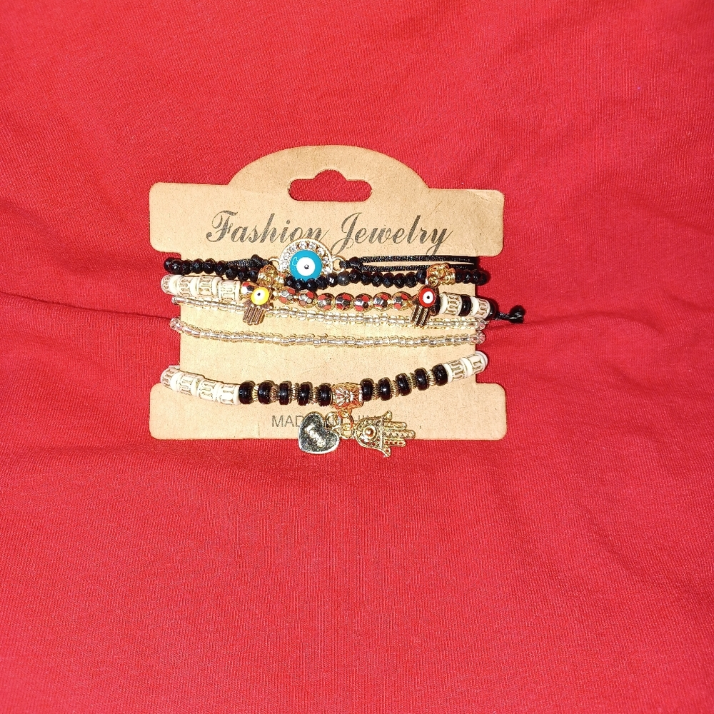 Evil eye bracelet set